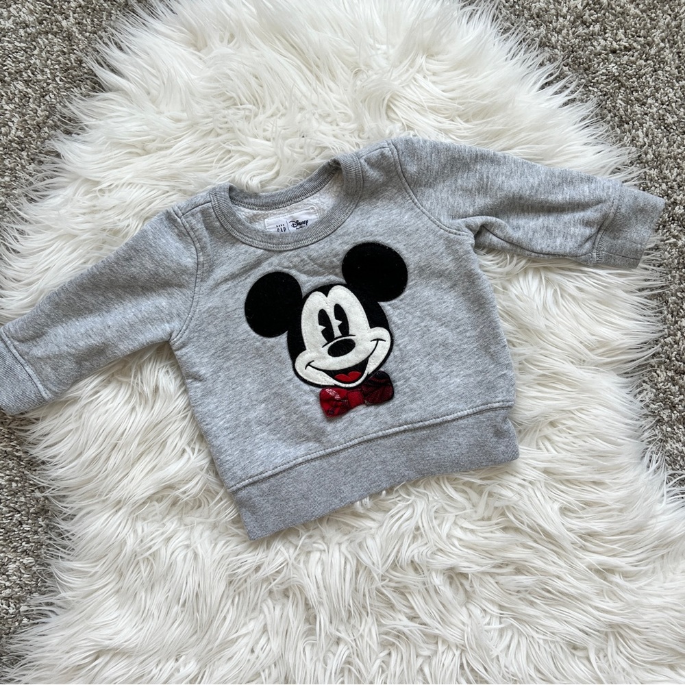 Baby Gap x Disney Baby |  Mickey Mouse Crewneck Sweatshirt
